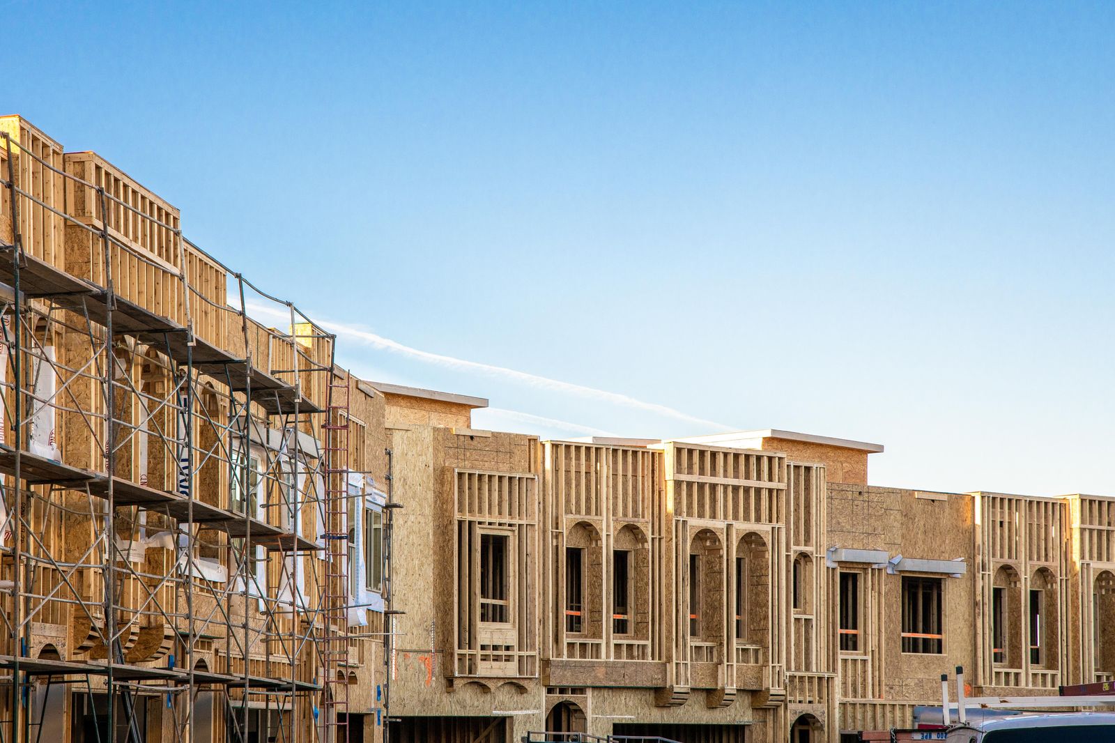 Multi-unit townhomes wide shot